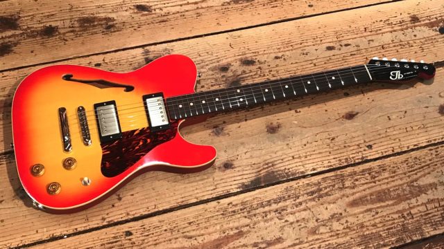 TB Guitarworks Hybrid-T Hollow Vintage Cherry Sunburst